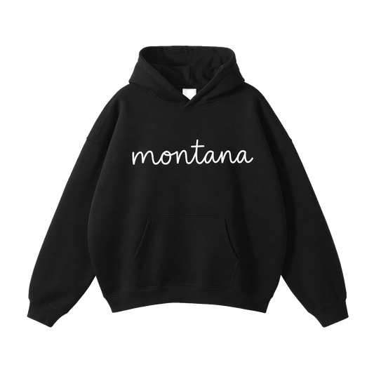 Collection 3 Montana Oversize Fleeced Hoodie - Black front