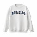 Collection 1 Rhode Island Essential Heavyweight Crewneck Sweatshirt - White front