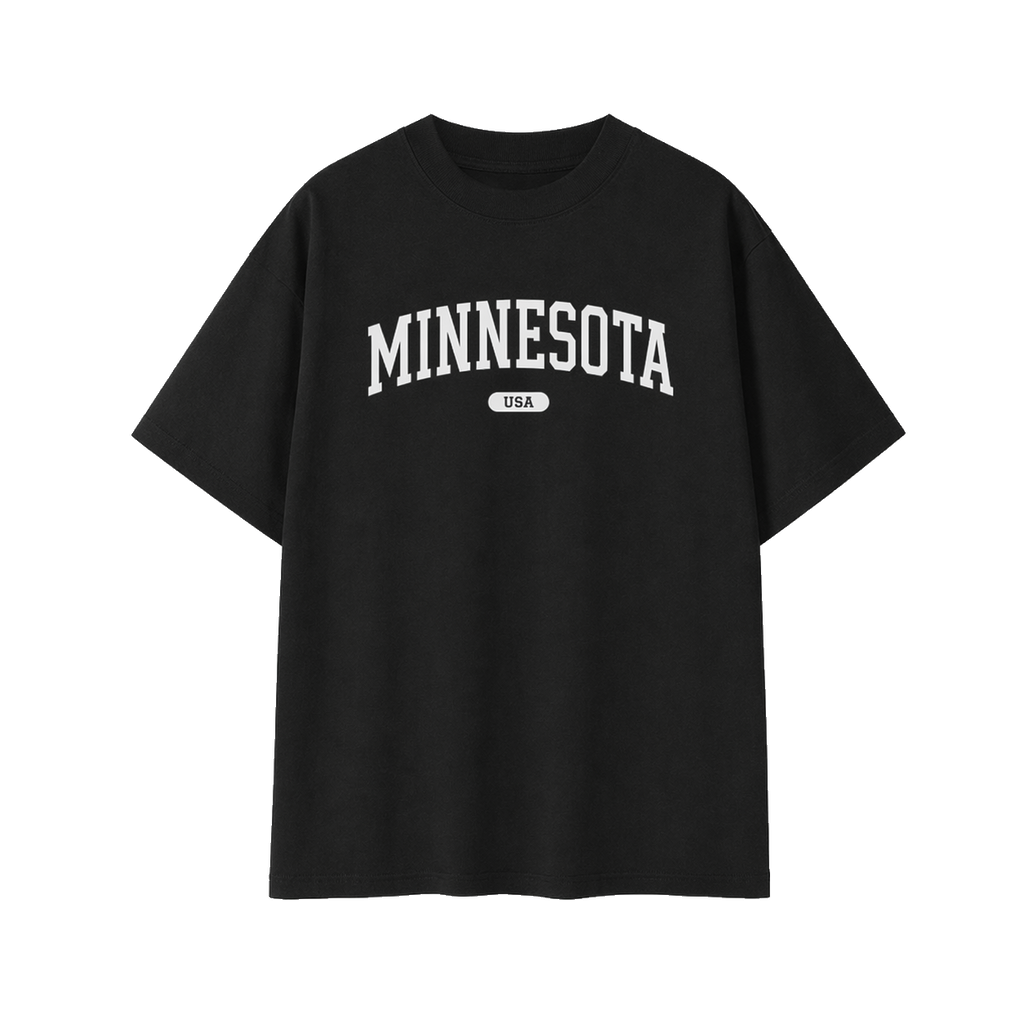 Collection 4 Minnesota Essential Cotton T-Shirt - Black front