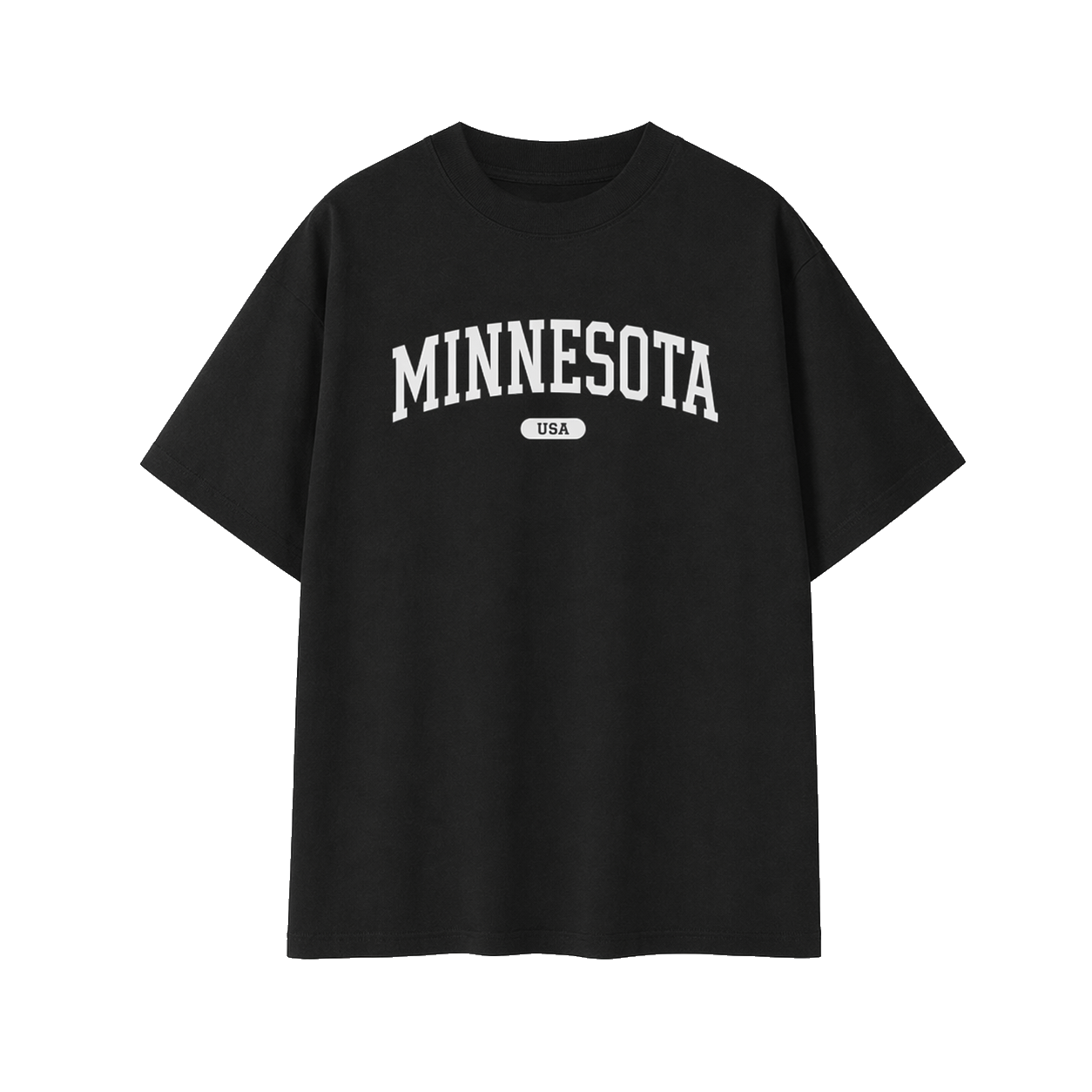 Collection 4 Minnesota Essential Cotton T-Shirt - Black front