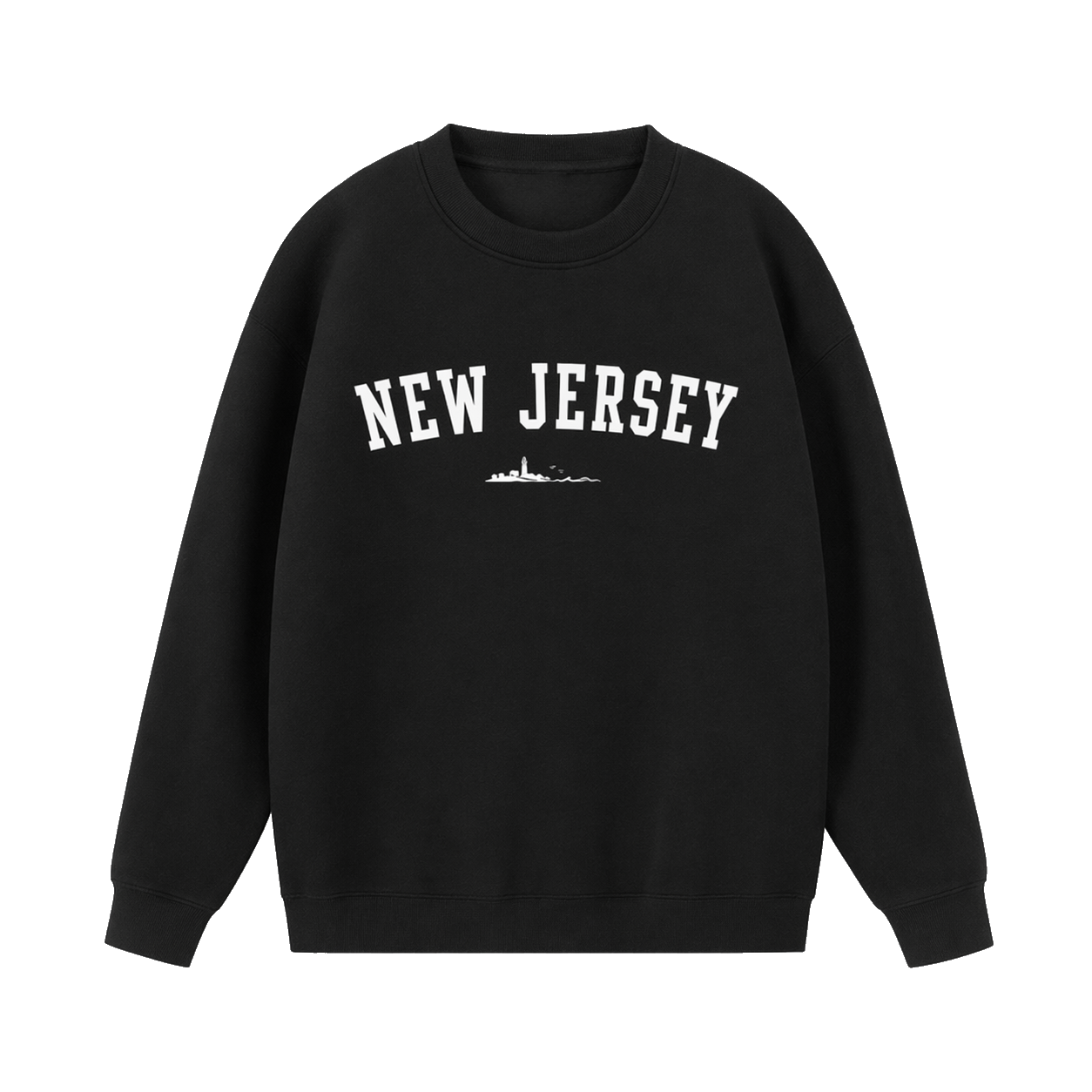 Collection 9 New Jersey Essential Heavyweight Crewneck Sweatshirt - Black front