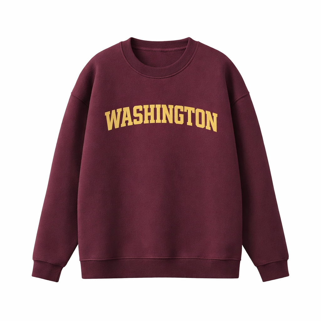 Collection 1 Washington Essential Heavyweight Crewneck Sweatshirt - Dull Red front