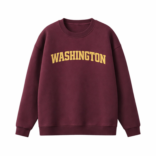 Collection 1 Washington Essential Heavyweight Crewneck Sweatshirt - Dull Red front