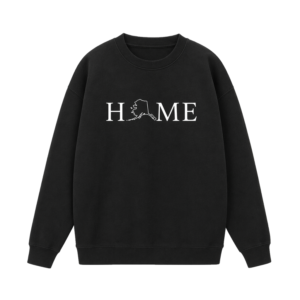 Collection 5 Alaska Essential Heavyweight Crewneck Sweatshirt - Black front