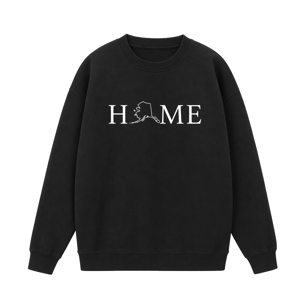 Collection 5 Alaska Essential Heavyweight Crewneck Sweatshirt - Black front
