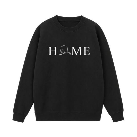 Collection 5 Alaska Essential Heavyweight Crewneck Sweatshirt - Black front