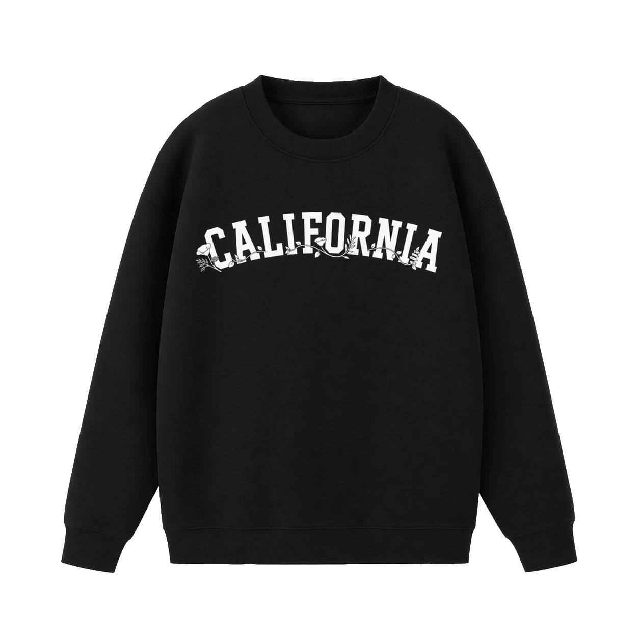 Collection 10 California Essential Heavyweight Crewneck Sweatshirt - Black front
