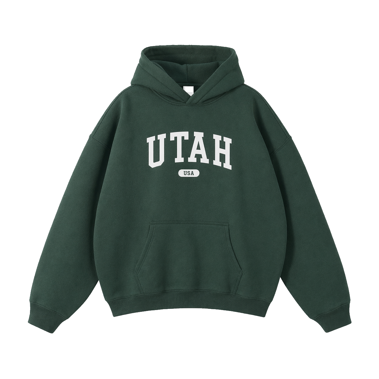 Collection 4 Utah Oversize Fleeced Hoodie - Eden Green front