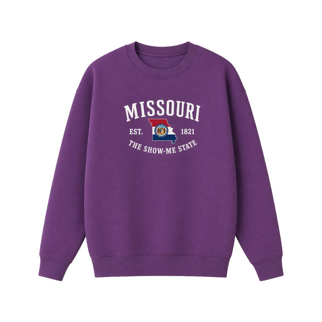 Collection 8 Missouri Essential Heavyweight Crewneck Sweatshirt - Purple front