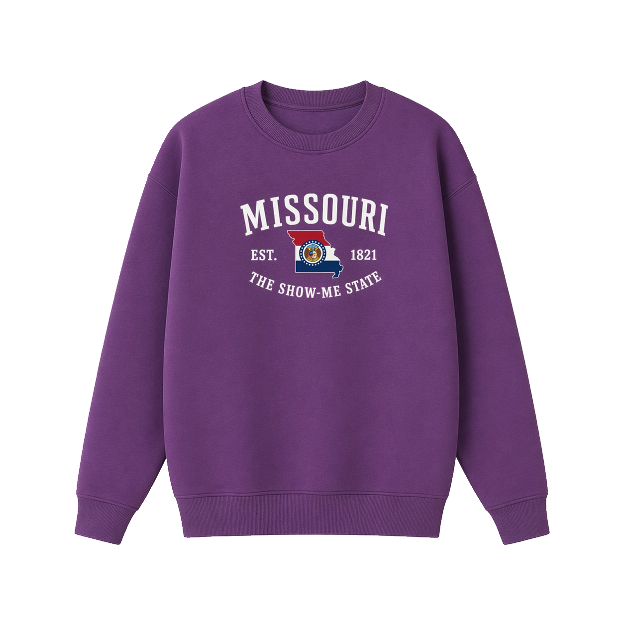 Collection 8 Missouri Essential Heavyweight Crewneck Sweatshirt - Purple front
