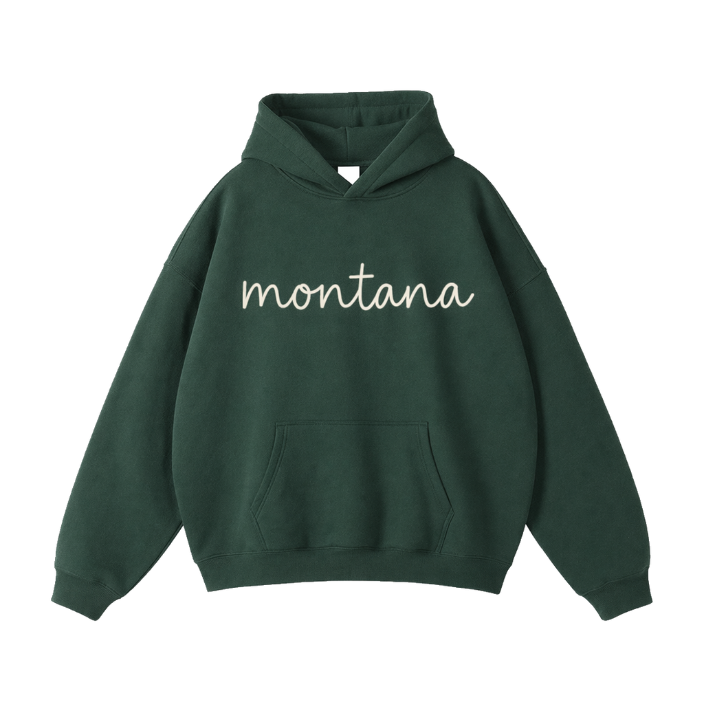 Collection 3 Montana Oversize Fleeced Hoodie - Eden Green front