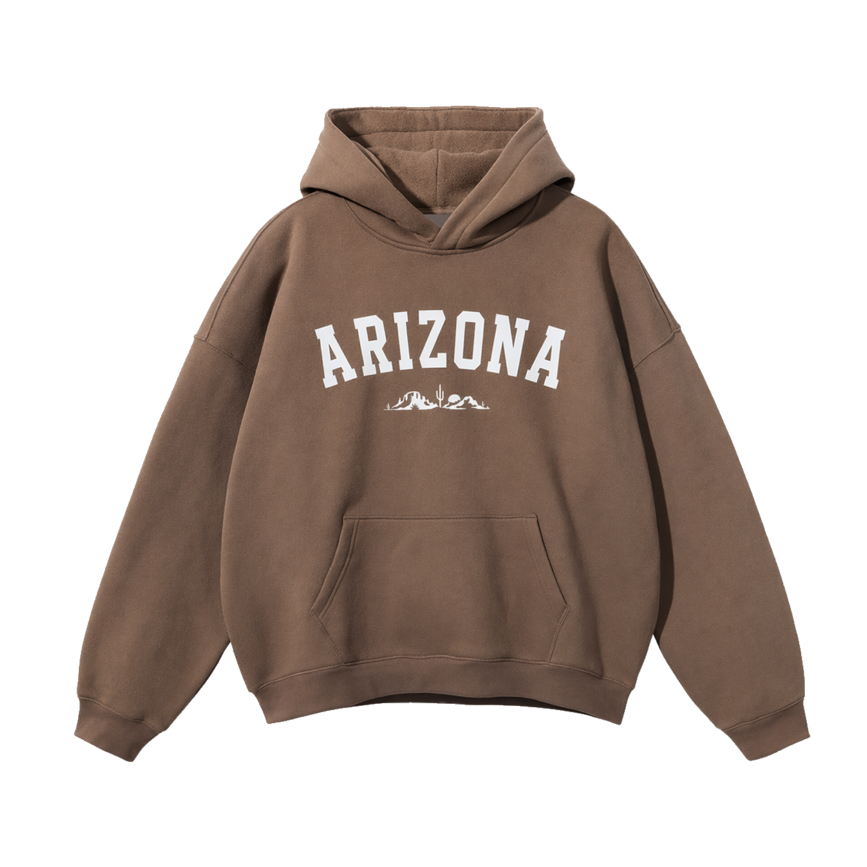 Collection 9 Arizona Oversize Fleeced Hoodie - Brown front