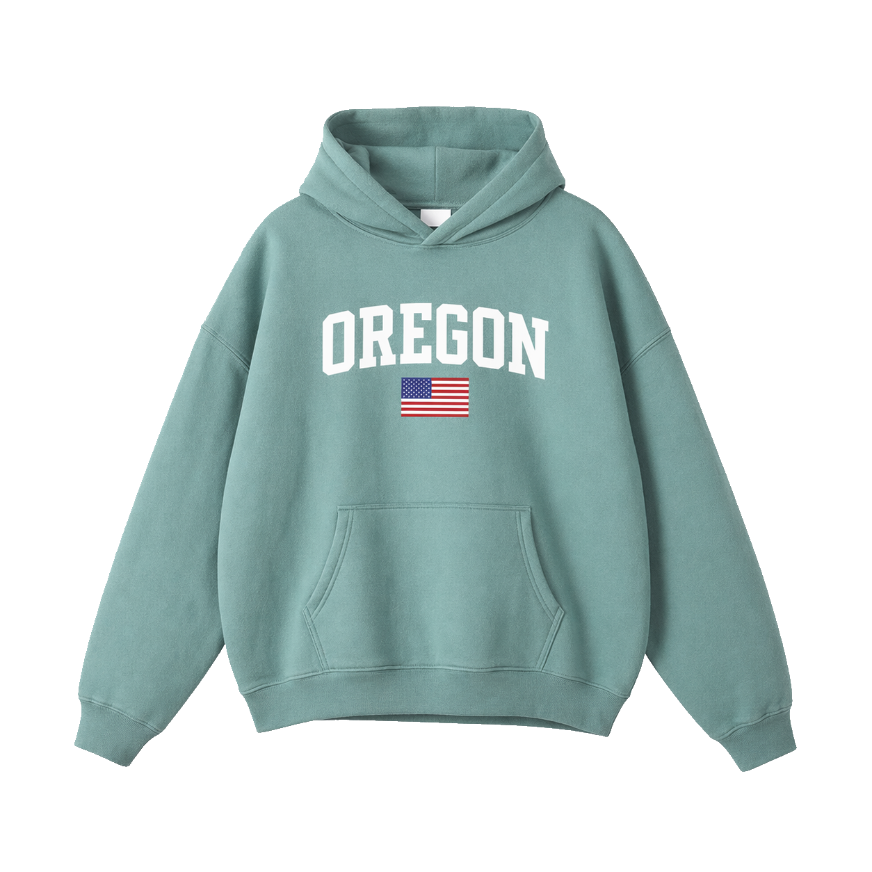 Collection 2 Oregon Oversize Fleeced Hoodie - Medium Green front