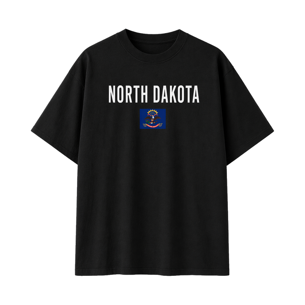 Collection 7 North Dakota Essential Cotton T-Shirt - Black front
