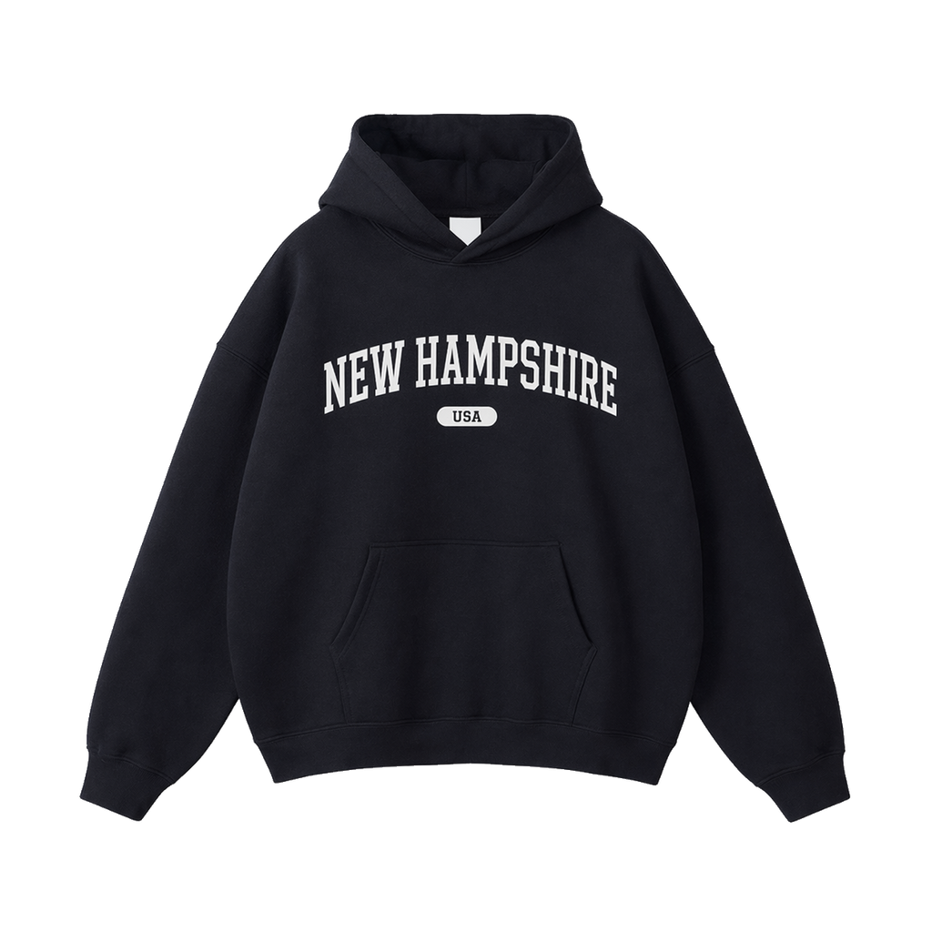 Collection 4 New Hampshire Oversize Fleeced Hoodie - Black front