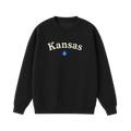 Collection 6 Kansas Essential Heavyweight Crewneck Sweatshirt - Black front