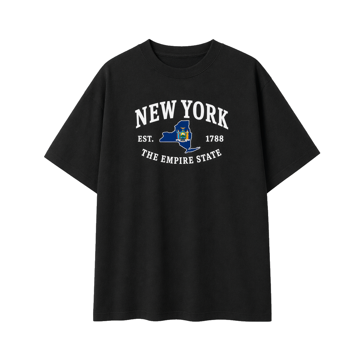 Collection 8 New York Essential Cotton T-Shirt - Black front