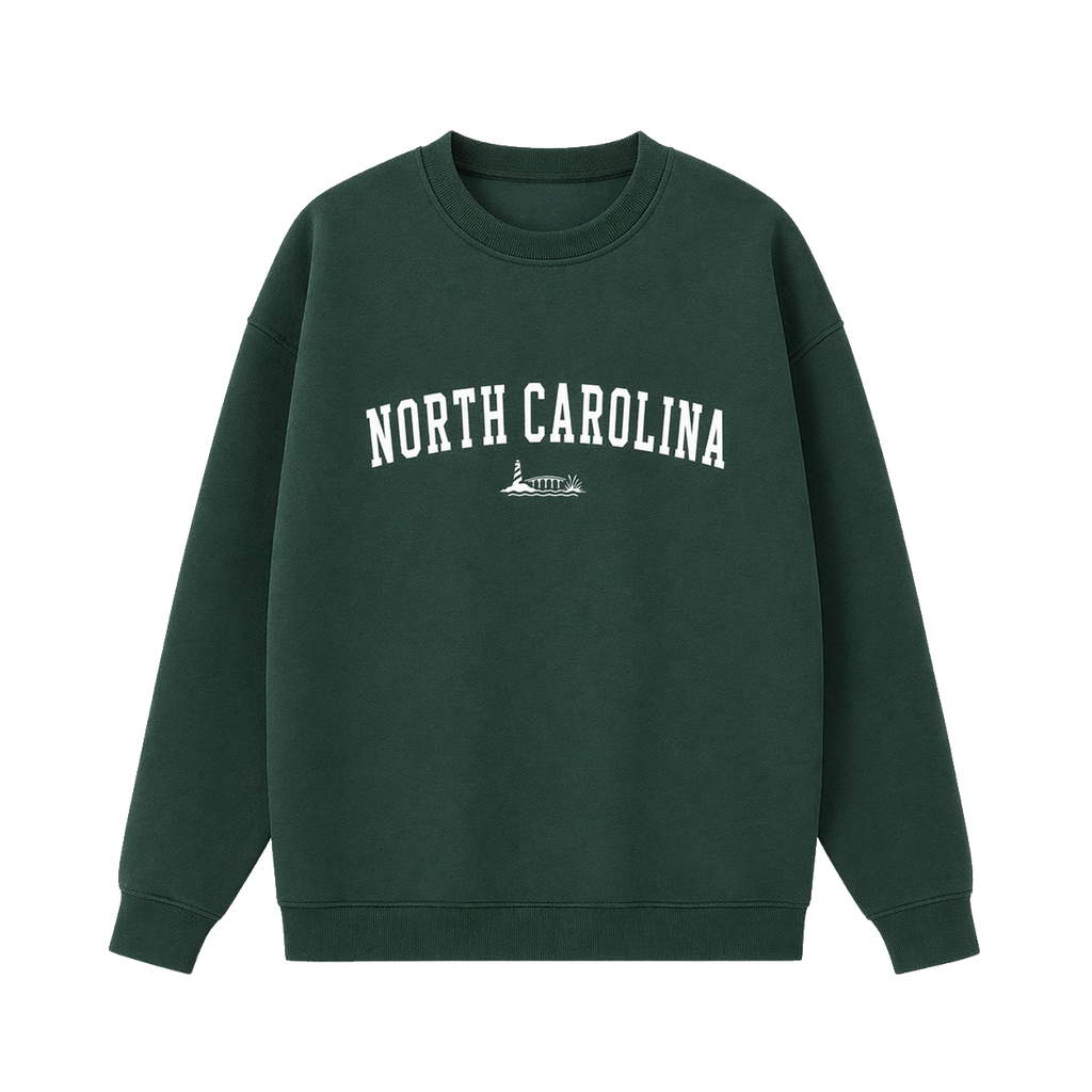Collection 9 North Carolina Essential Heavyweight Crewneck Sweatshirt - Dark Green front
