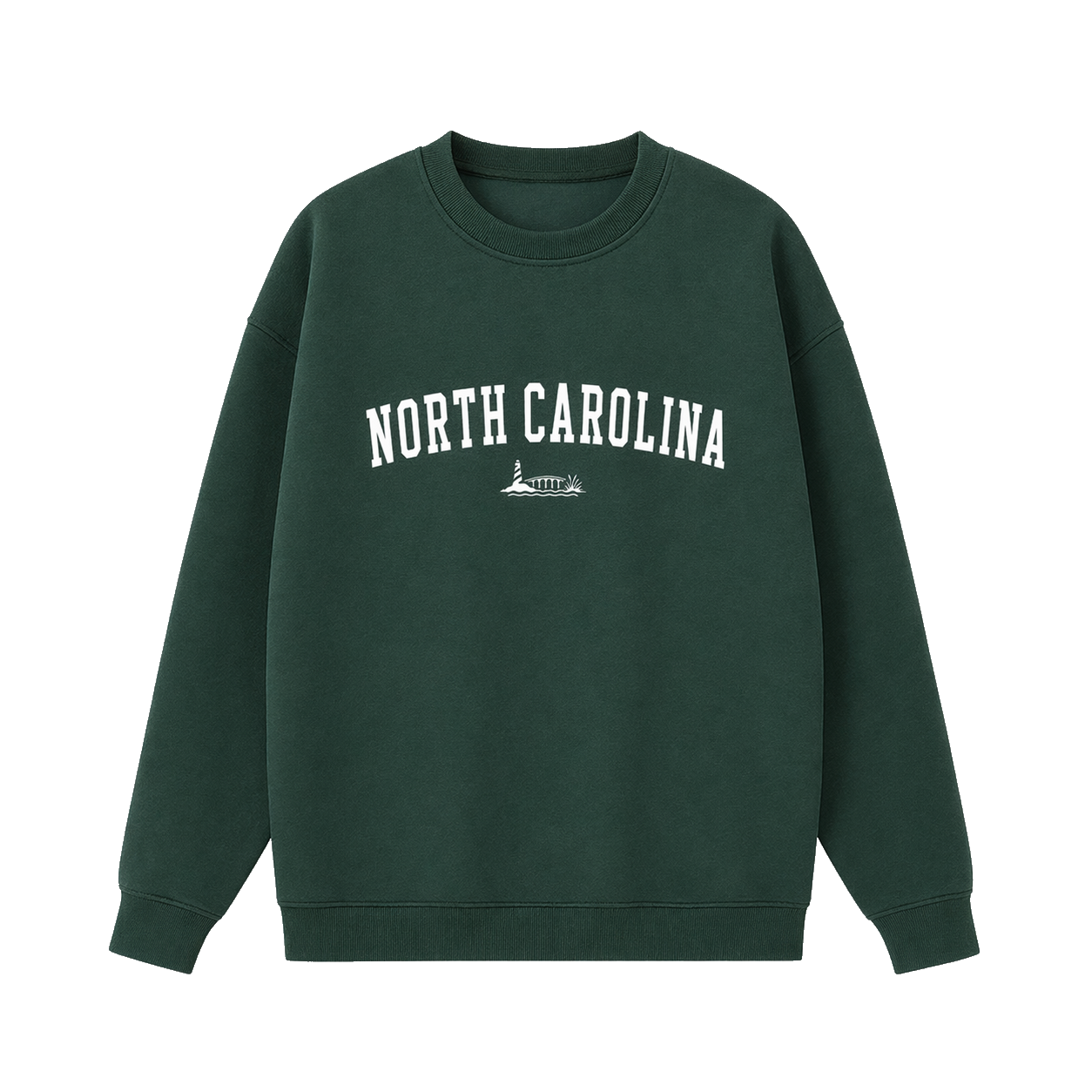 Collection 9 North Carolina Essential Heavyweight Crewneck Sweatshirt - Dark Green front