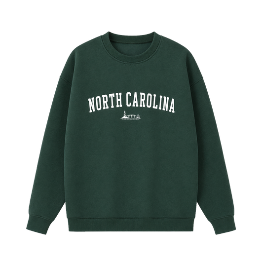 Collection 9 North Carolina Essential Heavyweight Crewneck Sweatshirt - Dark Green front