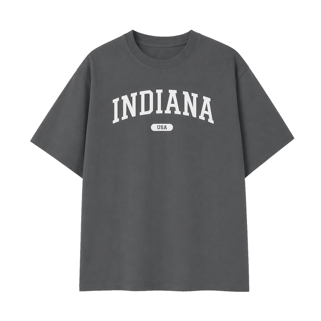 Collection 4 Indiana Essential Cotton T-Shirt - Dark Gray front