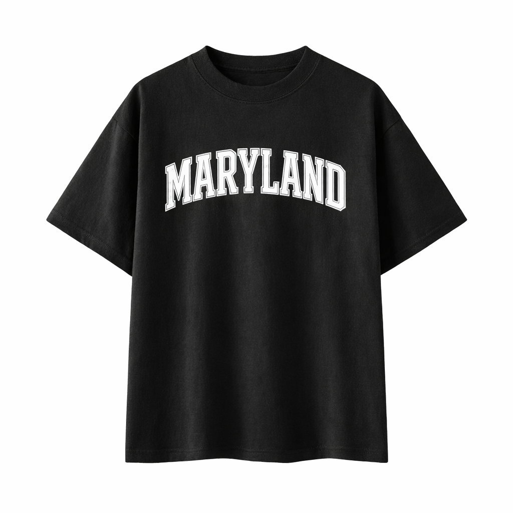 Collection 1 Maryland Essential Cotton T-Shirt - Black front