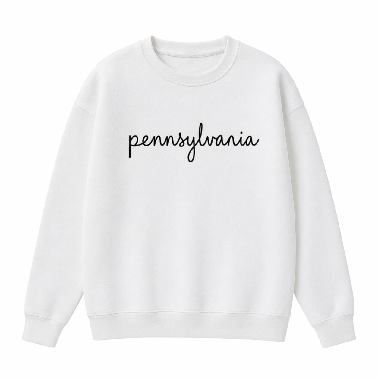 Collection 3 Pennsylvania Essential Heavyweight Crewneck Sweatshirt - White front