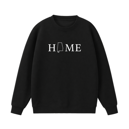 Collection 5 Alabama Essential Heavyweight Crewneck Sweatshirt - Black front
