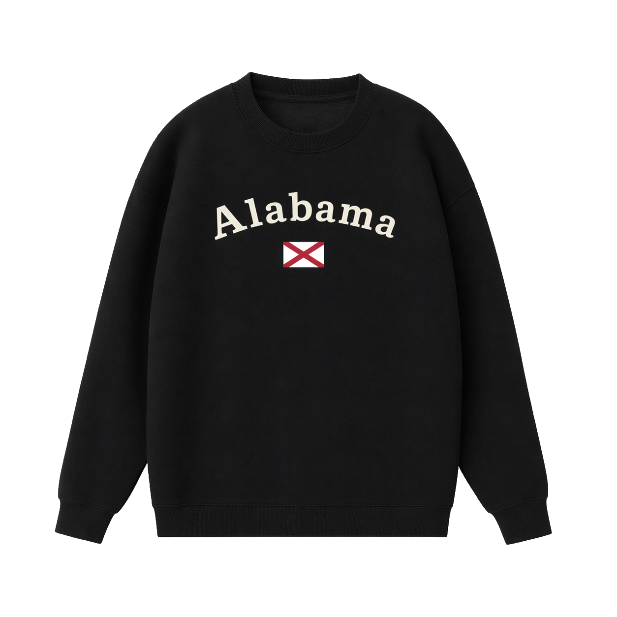 Collection 6 Alabama Essential Heavyweight Crewneck Sweatshirt - Black front