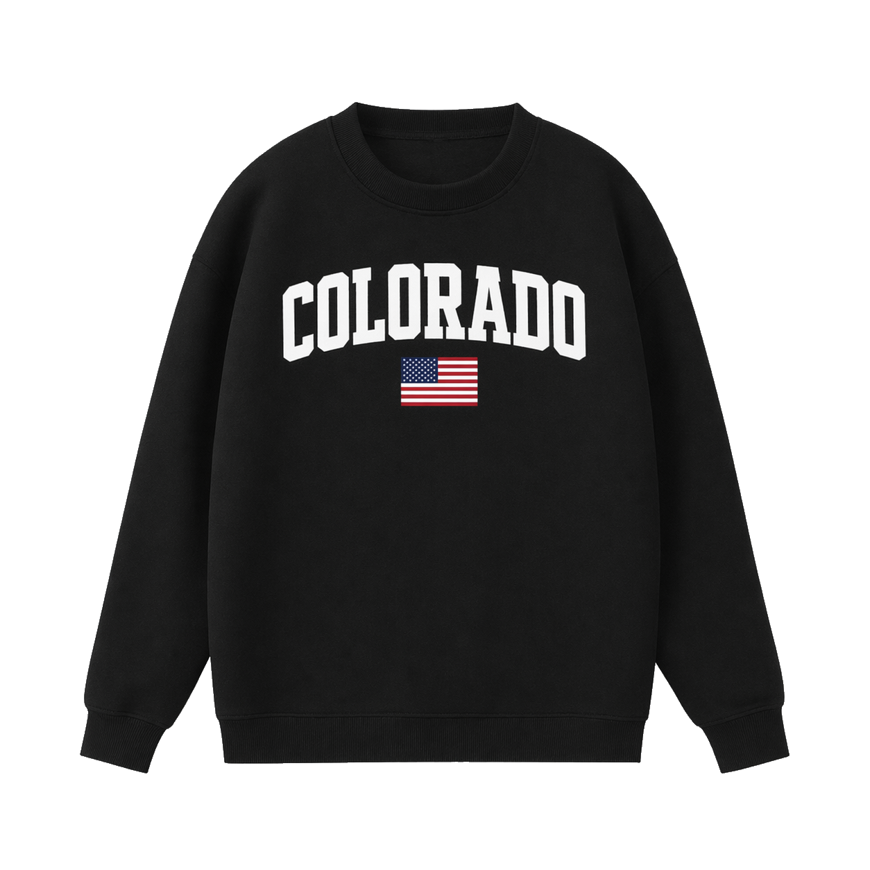 Collection 2 Colorado Essential Heavyweight Crewneck Sweatshirt - Black front