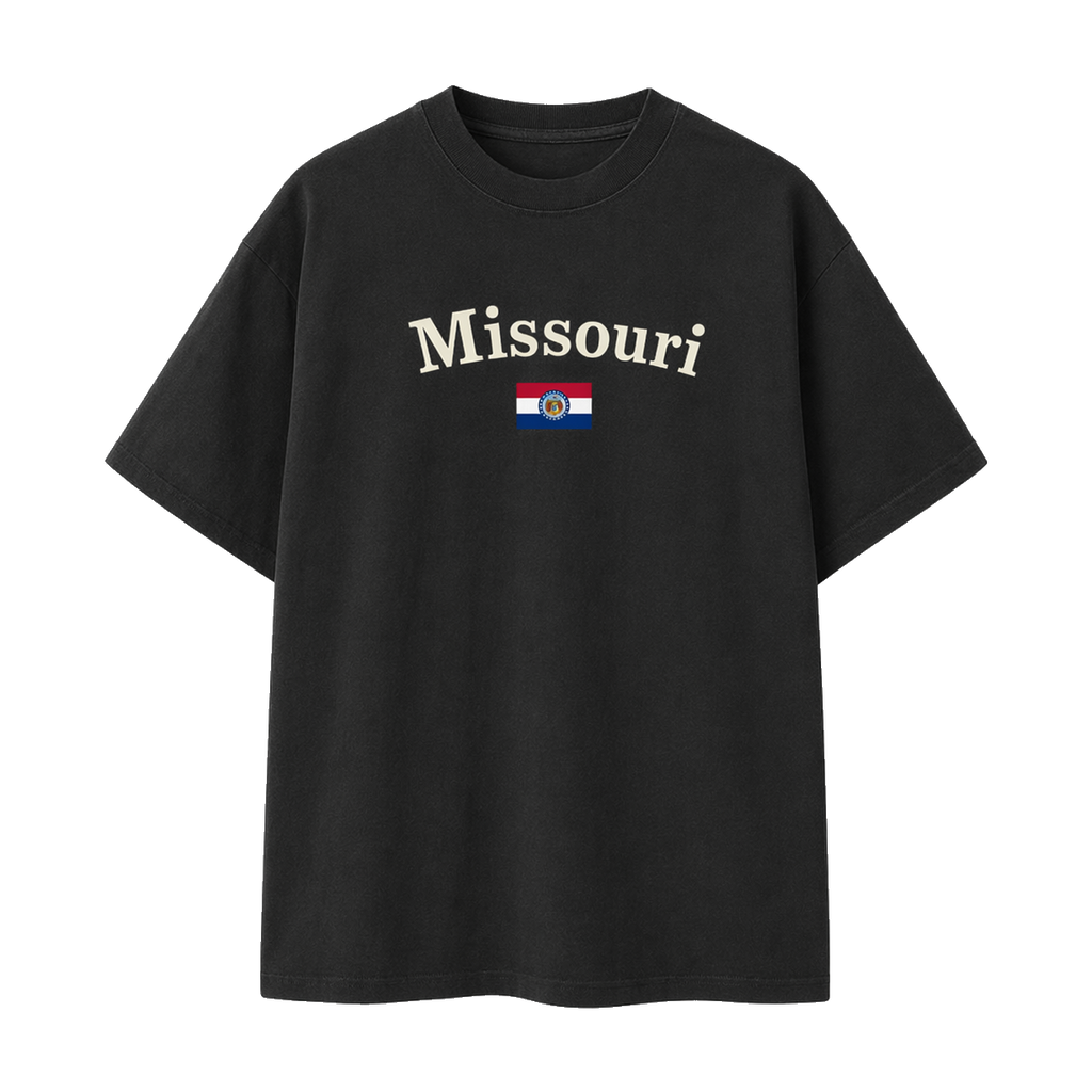 Collection 6 Missouri Essential Cotton T-Shirt - Black front