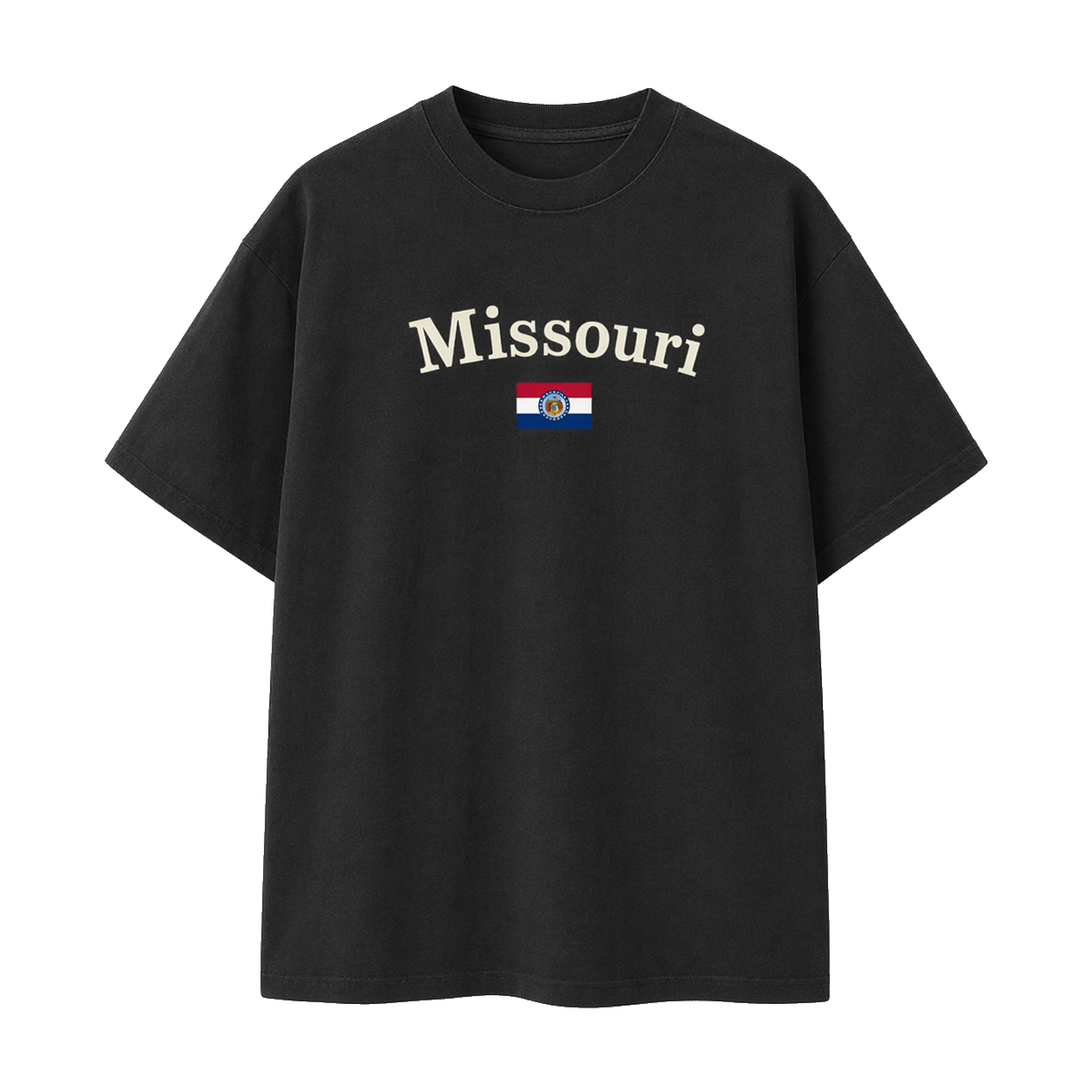 Collection 6 Missouri Essential Cotton T-Shirt - Black front
