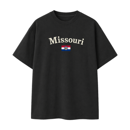 Collection 6 Missouri Essential Cotton T-Shirt - Black front