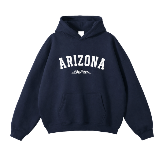 Collection 9 Arizona Oversize Fleeced Hoodie - Navy Blue front