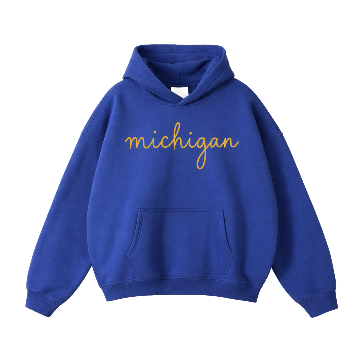 Collection 3 Michigan Oversize Fleeced Hoodie - Klein Blue front