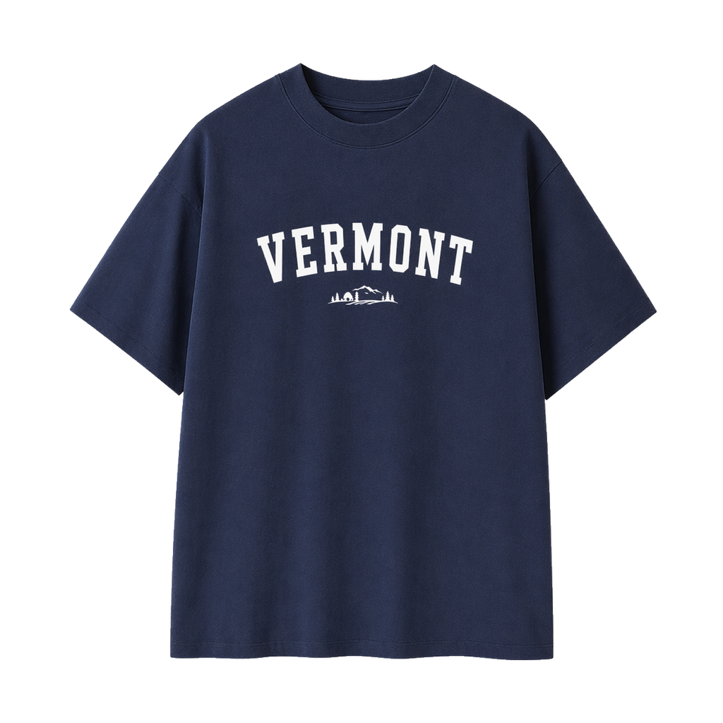Collection 9 Vermont Essential Cotton T-Shirt - Navy Blue front