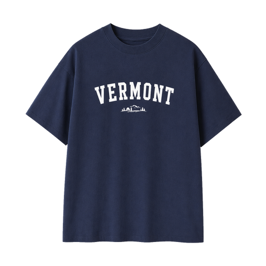 Collection 9 Vermont Essential Cotton T-Shirt - Navy Blue front