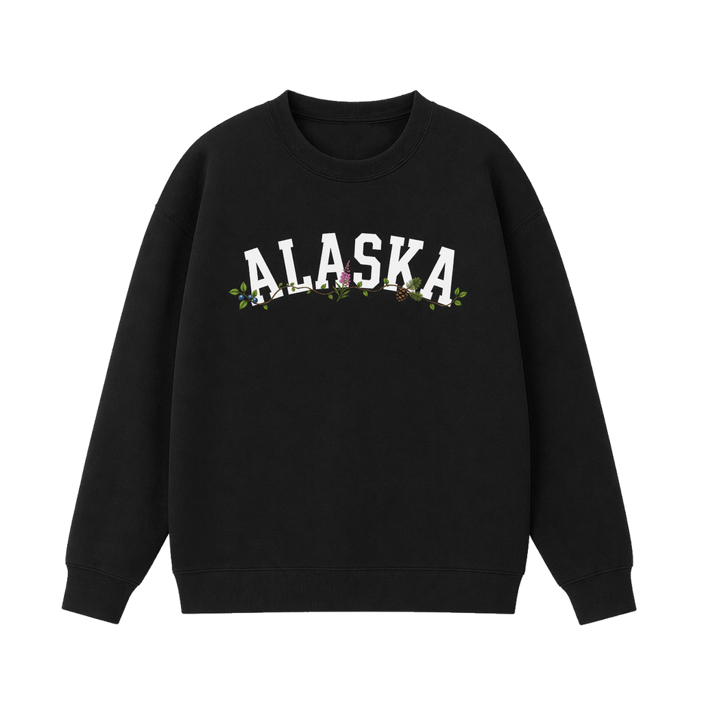Collection 10 Alaska Essential Heavyweight Crewneck Sweatshirt - Black front