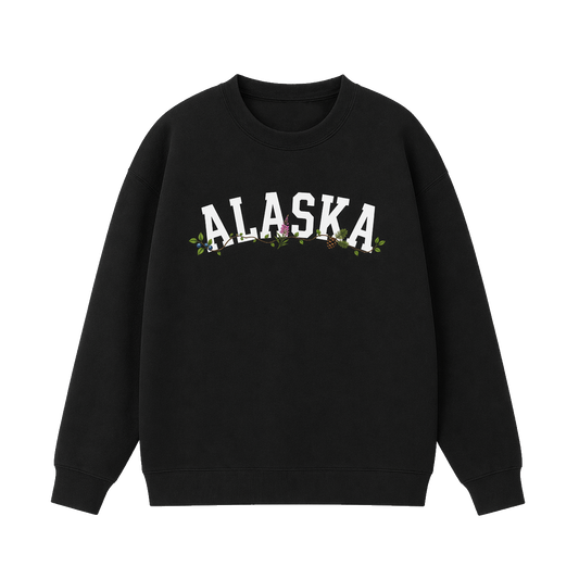 Collection 10 Alaska Essential Heavyweight Crewneck Sweatshirt - Black front