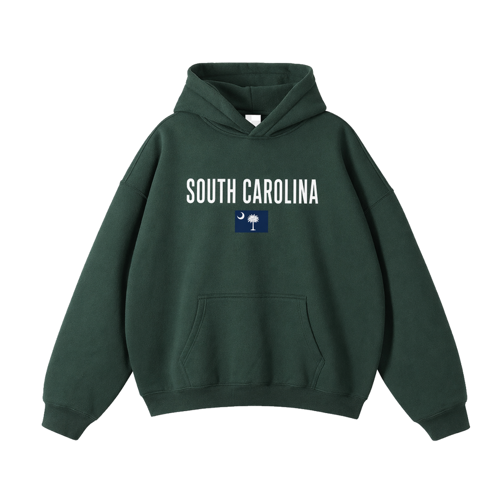 Collection 7 South Carolina Oversize Fleeced Hoodie - Eden Green front