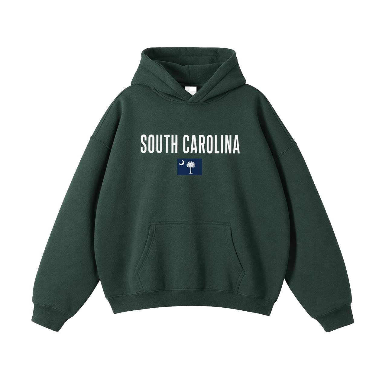 Collection 7 South Carolina Oversize Fleeced Hoodie - Eden Green front