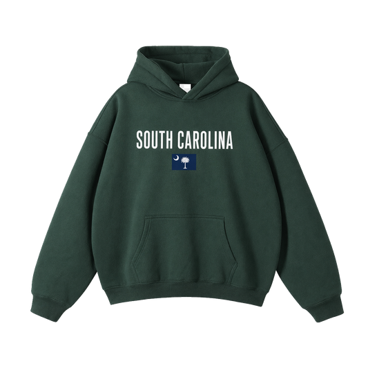 Collection 7 South Carolina Oversize Fleeced Hoodie - Eden Green front