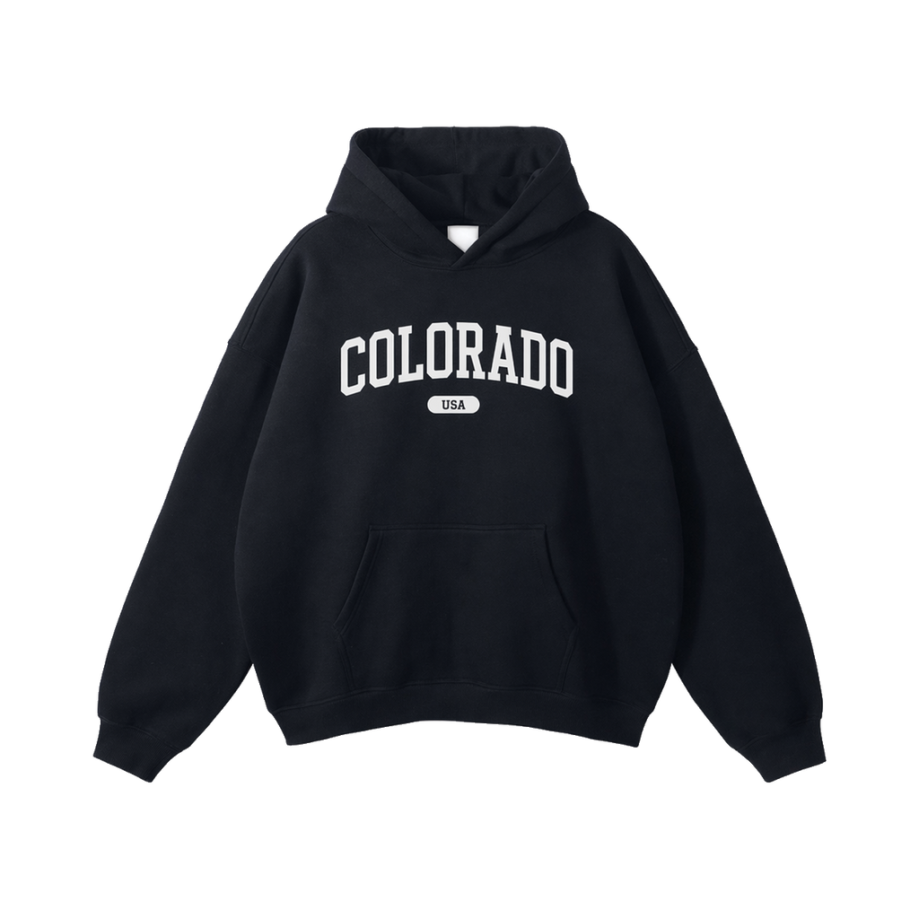 Collection 4 Colorado Oversize Fleeced Hoodie - Black front