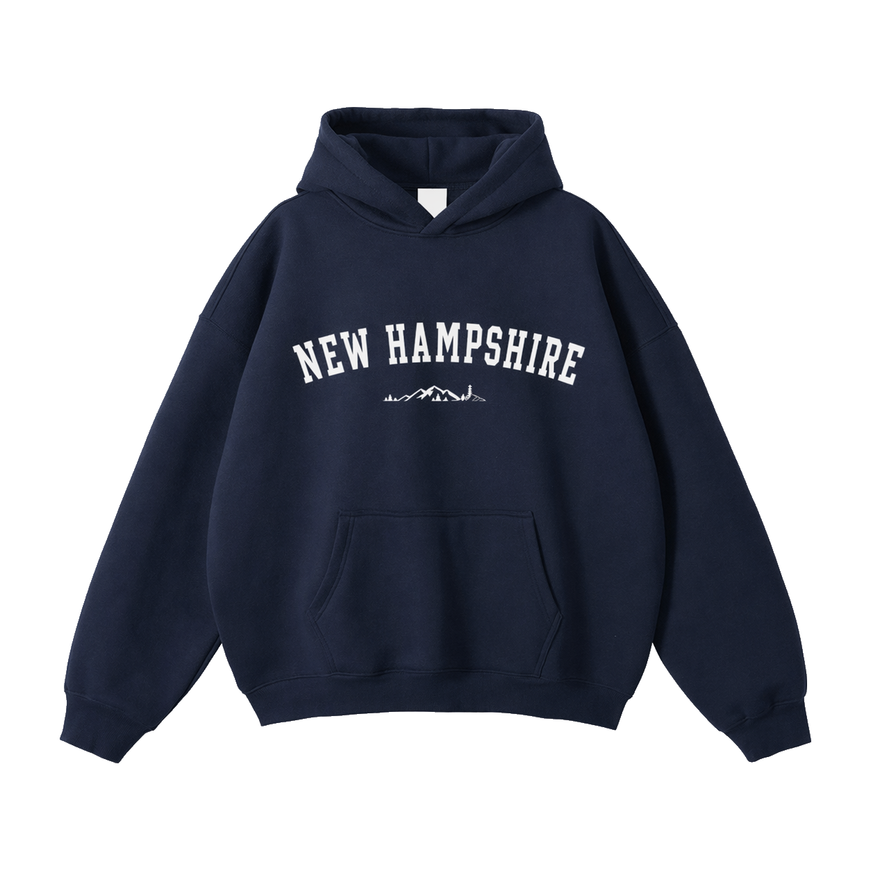 Collection 9 New Hampshire Oversize Fleeced Hoodie - Navy Blue front