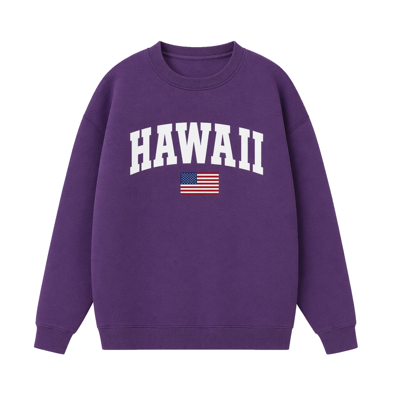 Collection 2 Hawaii Essential Heavyweight Crewneck Sweatshirt - Purple front