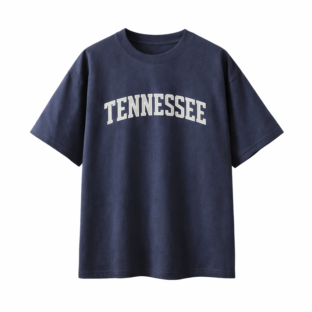 Collection 1 Tennessee Essential Cotton T-Shirt - Navy Blue front