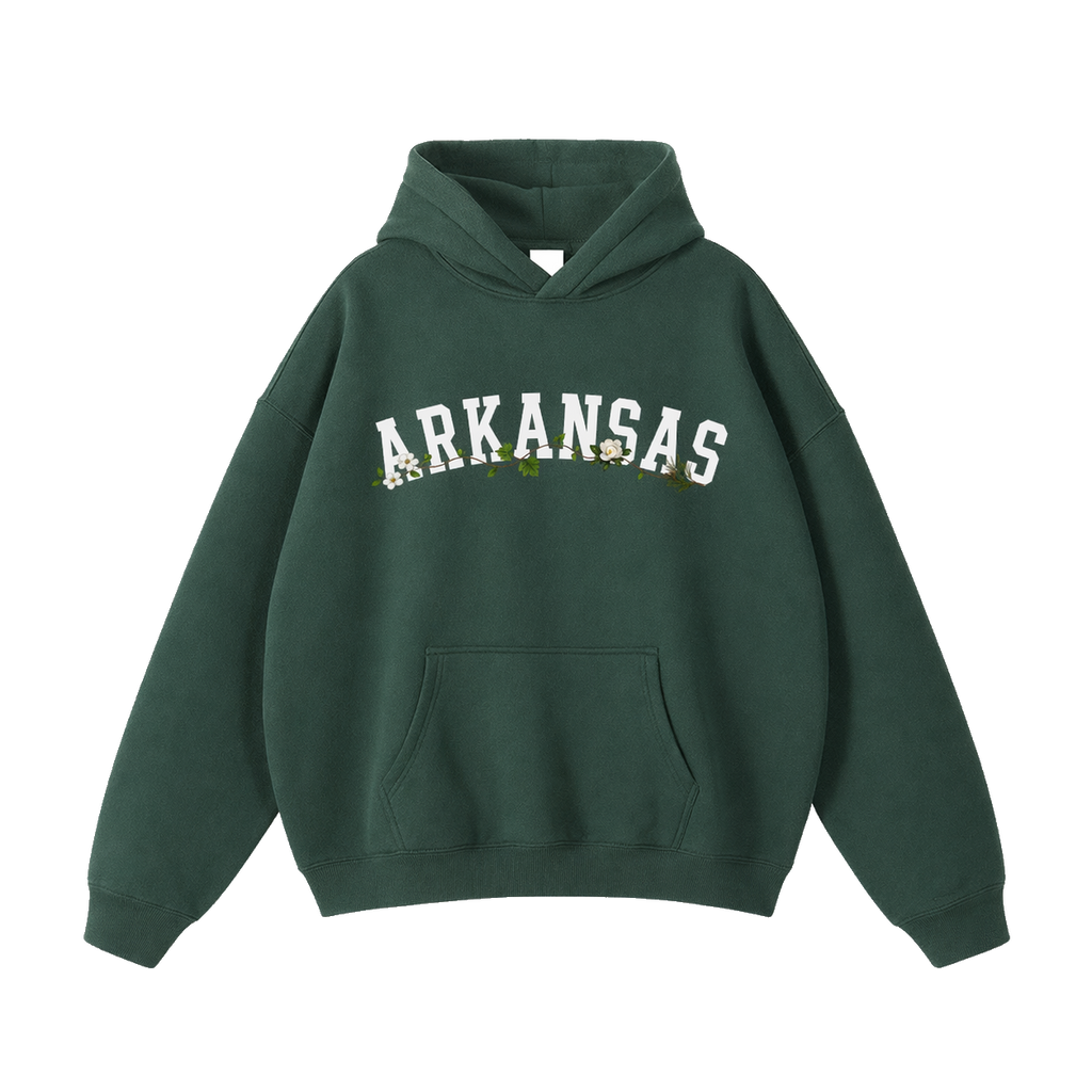 Collection 10 Arkansas Oversize Fleeced Hoodie - Eden Green front