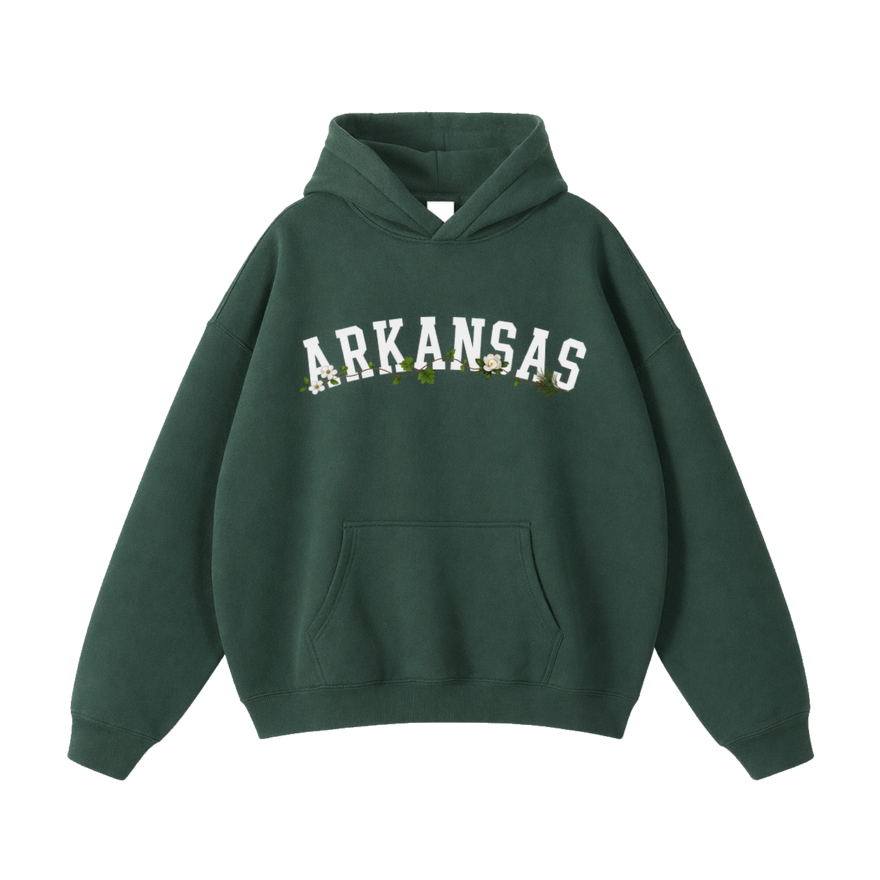 Collection 10 Arkansas Oversize Fleeced Hoodie - Eden Green front