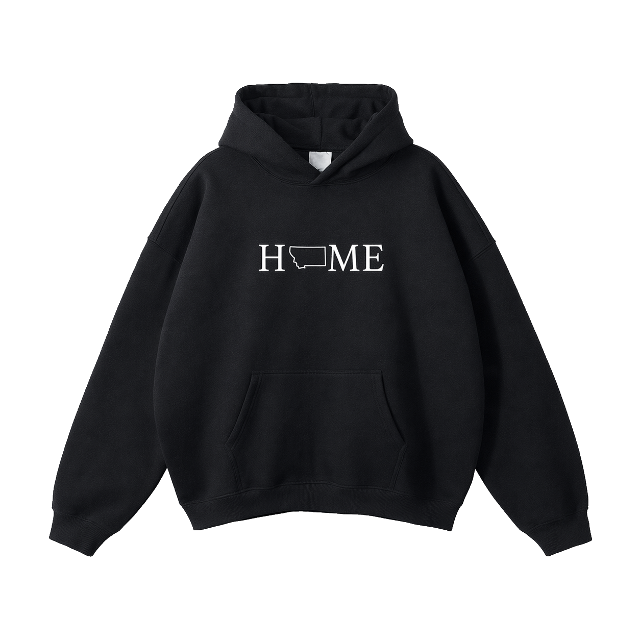 Collection 5 Montana Oversize Fleeced Hoodie - Black front