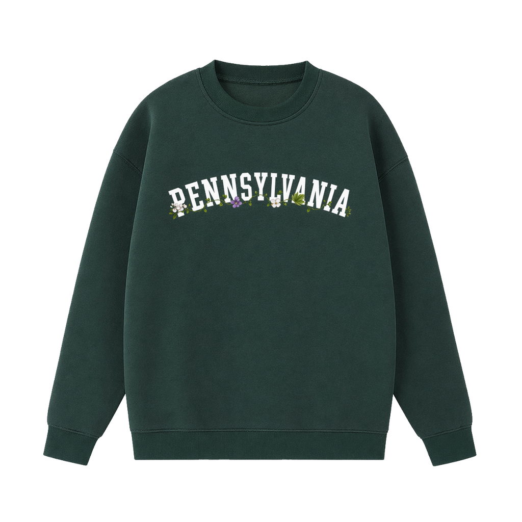 Collection 10 Pennsylvania Essential Heavyweight Crewneck Sweatshirt - Dark Green front